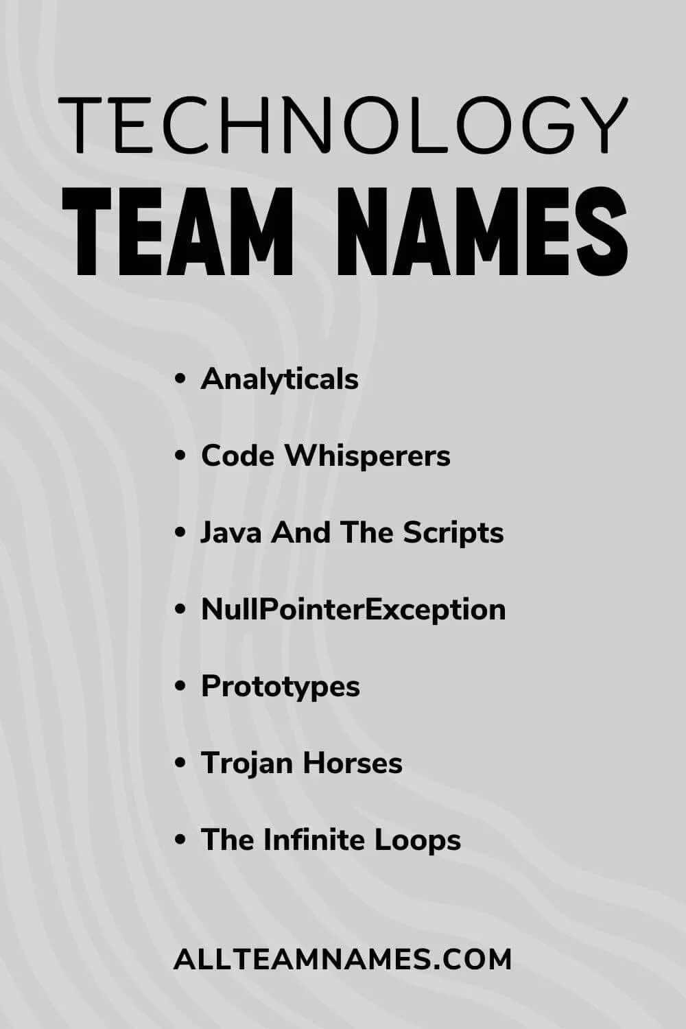 What are good names for people that use tech?