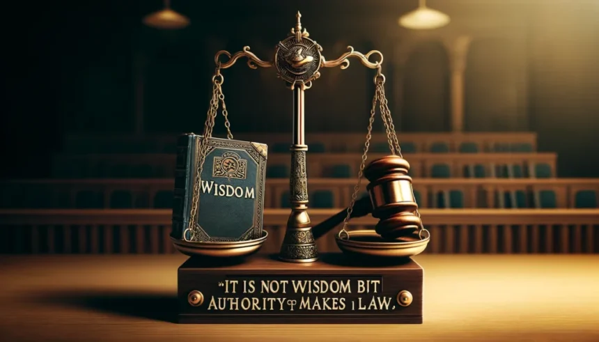 it is not wisdom but authority that makes a law. t – tymoff Detail