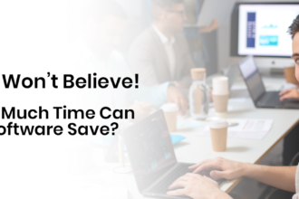 HR professional using software to save time and increase efficiency.