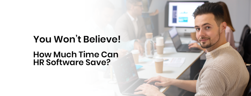 HR professional using software to save time and increase efficiency.