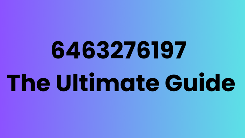 What Are the Implications of "6463276197"?