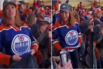 oilers fan flash not censored