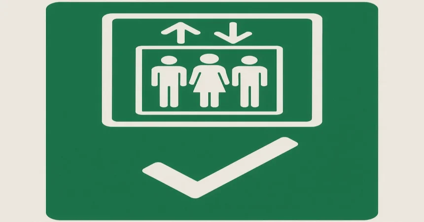 this sign shows when a lift is safe to use
