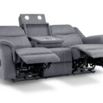 Explore Unmatched Relaxation with the Galaxy Tech three-Seater Recliner Sofa in Grey