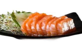 sushi order topped with salmon nyt