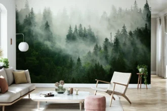 Bring Nature Indoors the Allure of Forest Wallpaper in Modern Interior Design