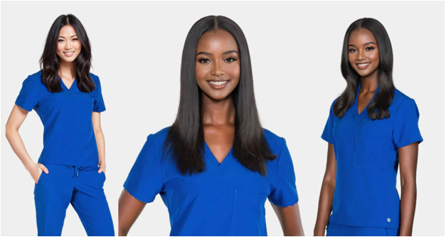 Royal blue scrubs