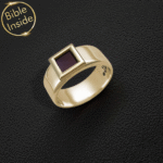 Male Gold Jewellery Ring With Bible Inside From My Nano Jewellery
