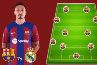 fc barcelona vs real madrid lineups