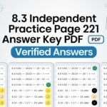 8.3 Independent Practice Page 221 Answer Key