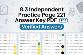 8.3 Independent Practice Page 221 Answer Key