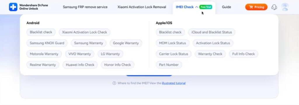 open imei checker on your pc
