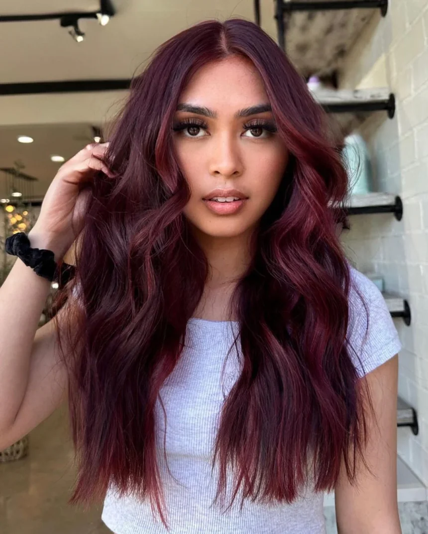 burgundy hair