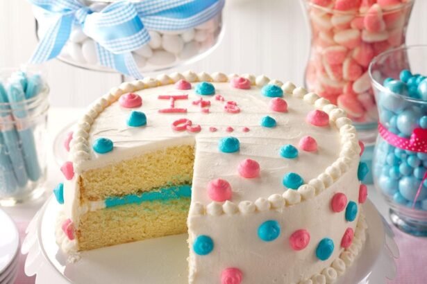 gender reveal cake