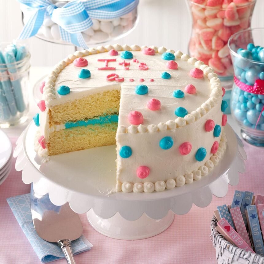 gender reveal cake