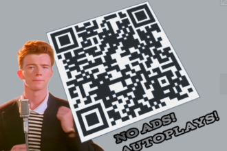 rick astley qr code patch