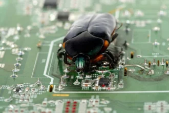 insect inside computer screen