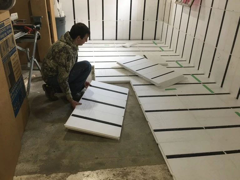 insulating concrete floor