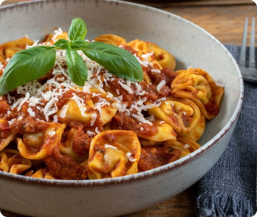 chicken tortellini with tomato sauce