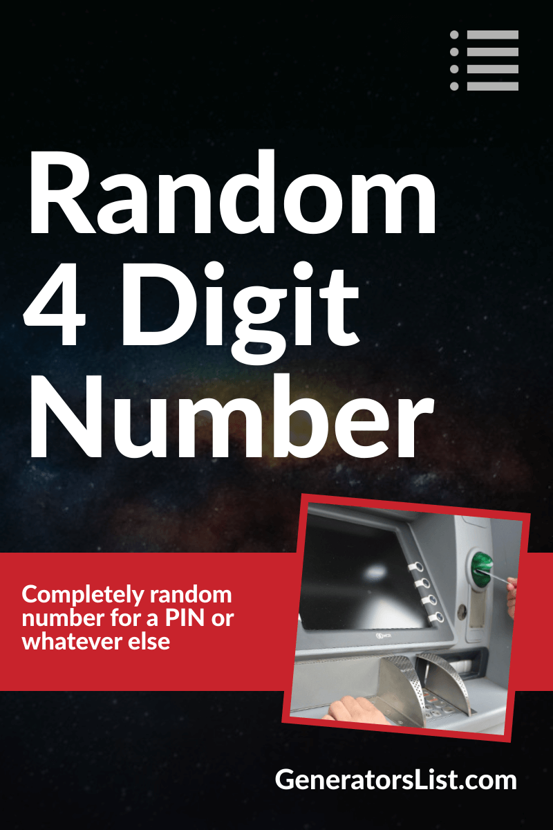 random 4 digit number