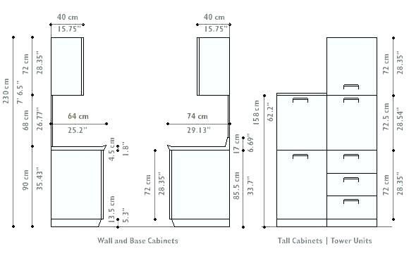 std kitchen cabinet sizes